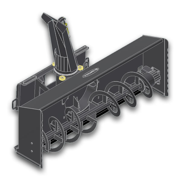 Skid Steer Snow Blower Attachment - 72 inch